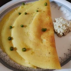Yellow lentil dosa A picture of Yellow lentil dosa.
