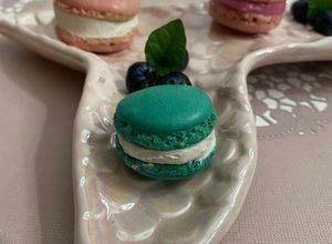 Una foto de Macarrones con base merengue italiano