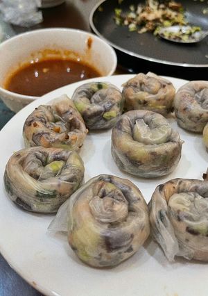 Hình của món Bánh tráng lụi mắm me.