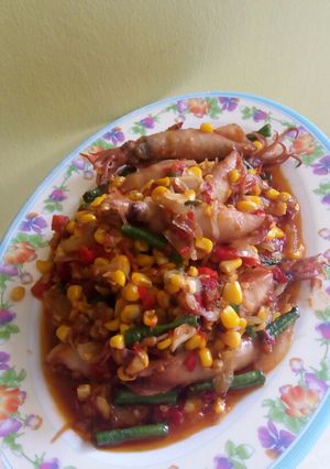Foto resep Oseng cumi asin pelangi