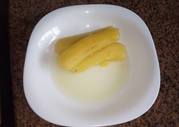 How to Cook Delicious Salt boiled green bananas for breakfast