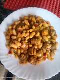 Judía blanca, verduritas y longaniza en salsa tikka masala