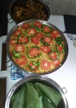 A picture of Jollof rice.