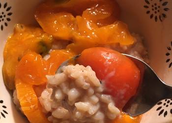 Easiest Way to Make Delicious Persimmons and sweet rice