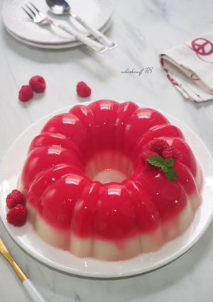 Foto resep Puding merah putih