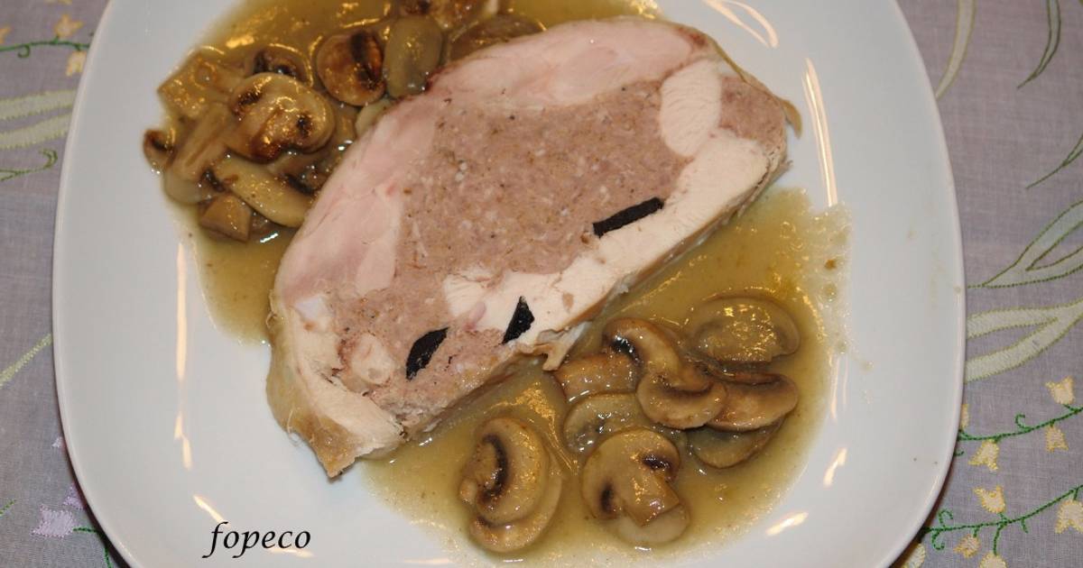 Pollo relleno Receta de Fopeco- Cookpad