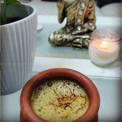 A picture of Saffron masala chai.