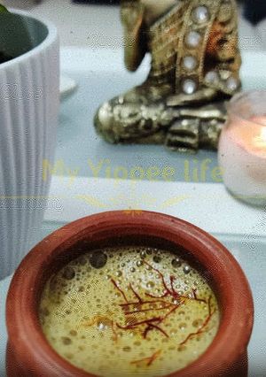 A picture of Saffron masala chai.