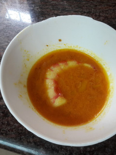 Una foto de 🇮🇳"Curry de langostinos hindú" sin gluten vegano 🦐