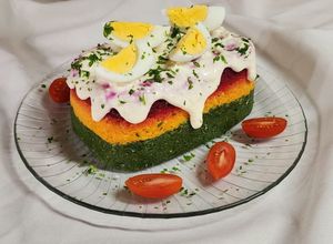 Una foto de 💚🧡❤️Terrina de vegetales + cocción de acelga, zanahoria y remolacha. Todo al microondas ❤️🧡💚