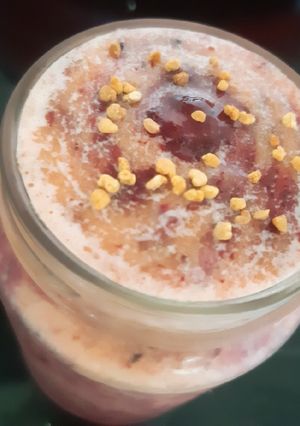 รูปของ Papaya-Mulberry Twirl มะละกอ ลูกหม่อนสมูทตี้ 😊 🥤