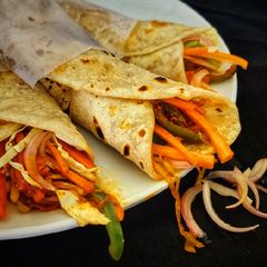 A picture of Vegetable Kathi roll.