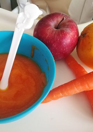 Φωτογραφία της συνταγής Πουρές καρότο 🥕 με μήλο 🍎 και πορτοκάλι🍊