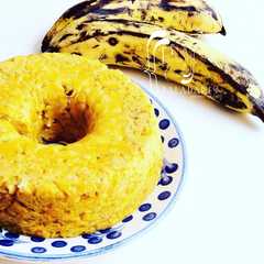 Una foto de Torta de plátano hartón y queso