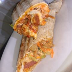 A picture of Nigerian Shawarma.