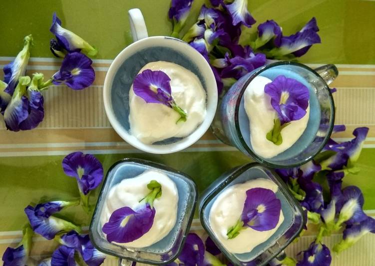  Resep  Creamy Blue Silky Puding  Bunga  Telang  oleh Aini 