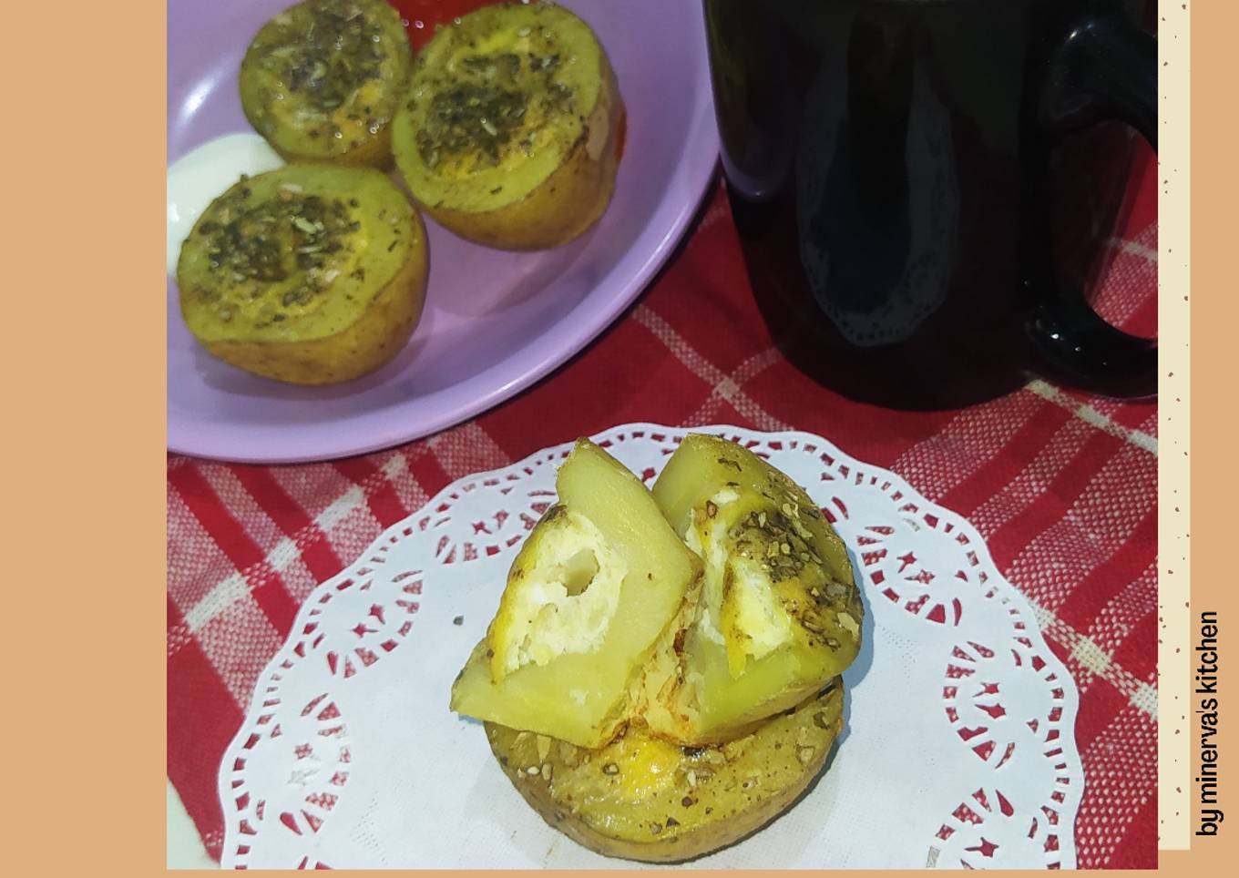 Kentang Panggang Isi Telur