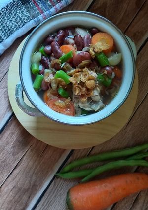 Foto resep Comfort Food: Sup Ayam Kacang Merah
