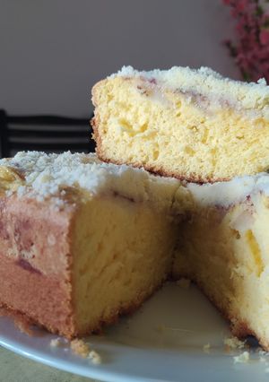Una foto de Torta de peras con crumble 🍐