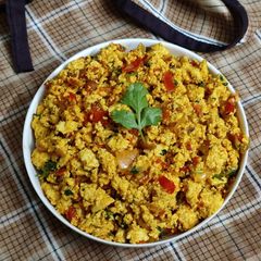 Tofu bhurji A picture of Tofu bhurji.