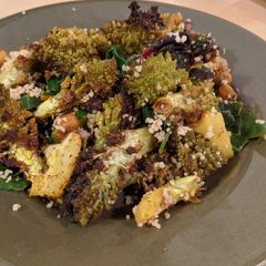 A picture of Spiced romanesco + chickpea salad.