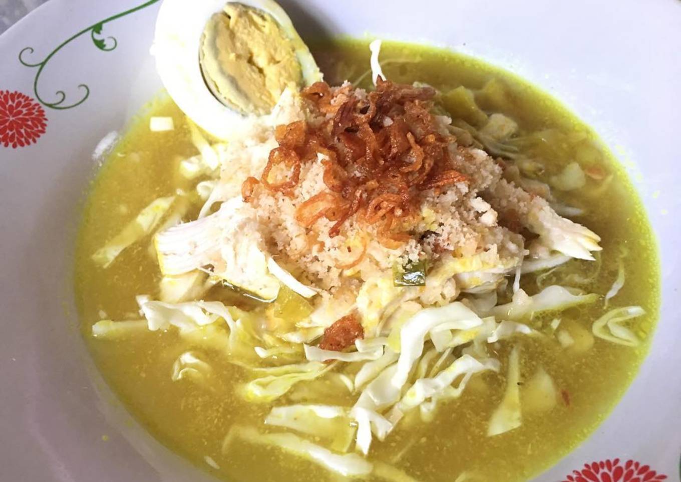 Soto ayam lamongan (menu diet)