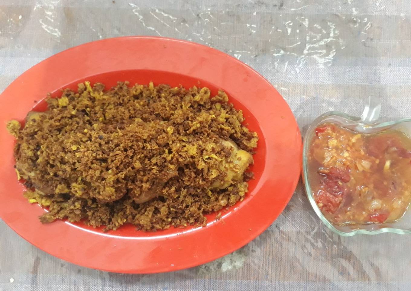 Ayam goreng ampera minang + lado merah khas padang