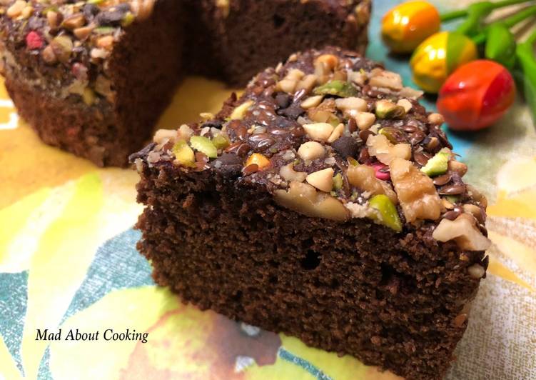 Vegan Beetroot Choco Nuts Cake – Pressure Cooker Cake