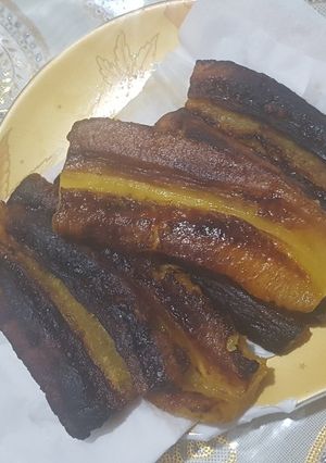 A picture of Sweet bananas,pan fried.