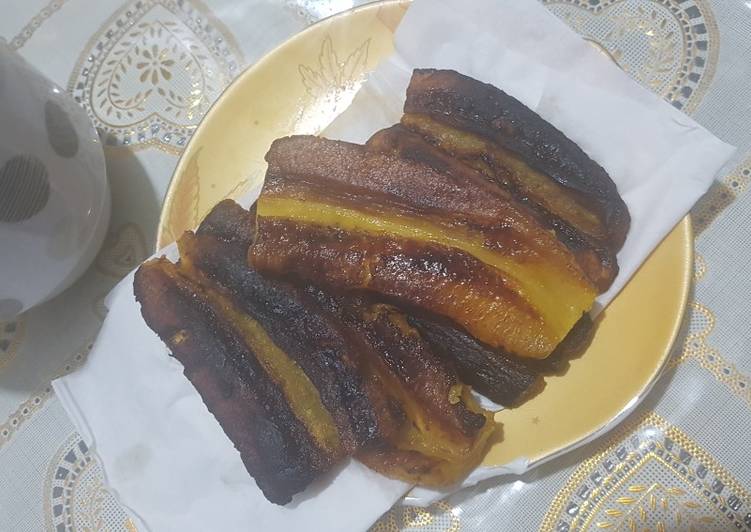 Sweet bananas,pan fried