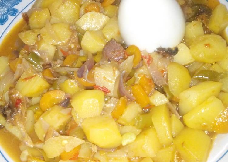Recipe of Perfect Potat veggie with egg