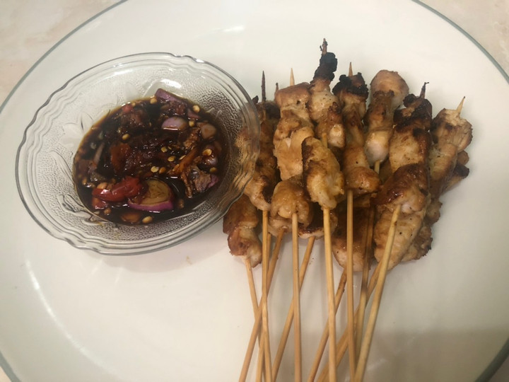  Resep membuat Sate ayam bumbu sambel kecap😍  gurih