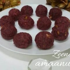 Beetroot Halwa Laddoos A picture of Beetroot Halwa Laddoos.