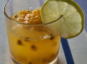 Une photo de Cocktail passion champagne