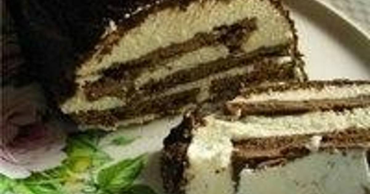 Сметанно-творожный торт без выпечки - пошаговый рецепт с фото