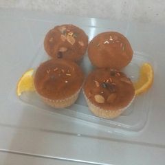 A picture of Orange and nut cupcakes#bakingcontest.