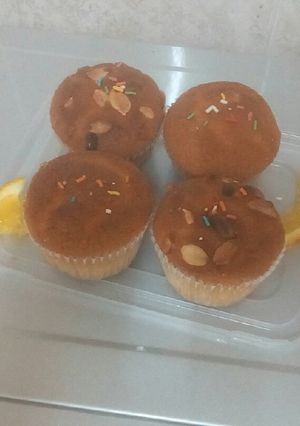 A picture of Orange and nut cupcakes#bakingcontest.