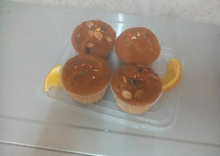 Orange and nut cupcakes#bakingcontest