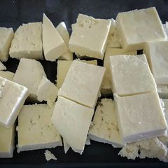 A picture of Homemade paneer.
