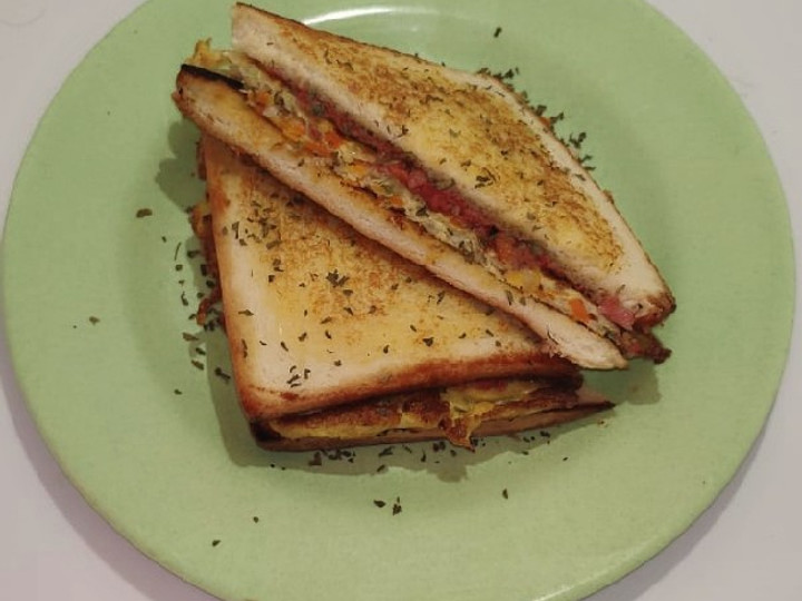 Cara Buat Sandwich Telur Kornet Kekinian