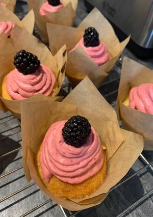A picture of Birthday cupcakes with a twist.