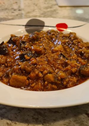 Foto principal de Salteado de berenjena y carne picada