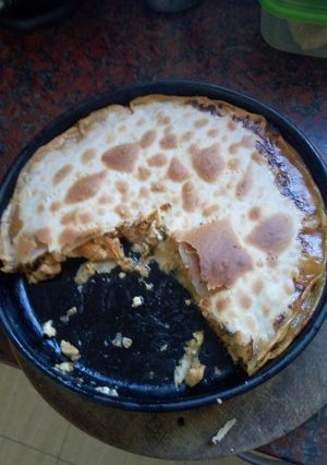 Una foto de Tarta de pollo y Roquefort