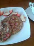 Panqueques de frutas: manzana🍎y fresa🍓