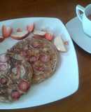 Panqueques de frutas: manzana🍎y fresa🍓