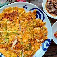 A picture of Korean Kimchi Pan Cake (Chidjimi)②.