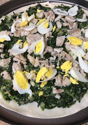 Una foto de Pascualina de espinacas y pescado