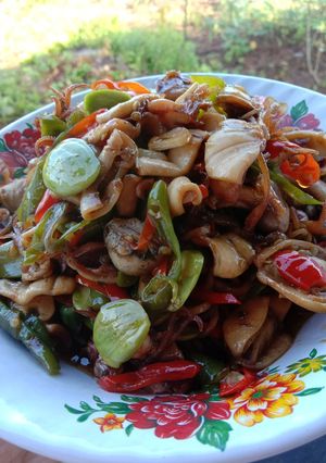 Foto resep Oseng mercon cumi asin