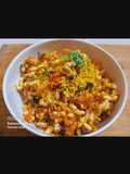 Tangy bhel with bombay mix