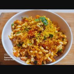 A picture of Tangy bhel with bombay mix.
